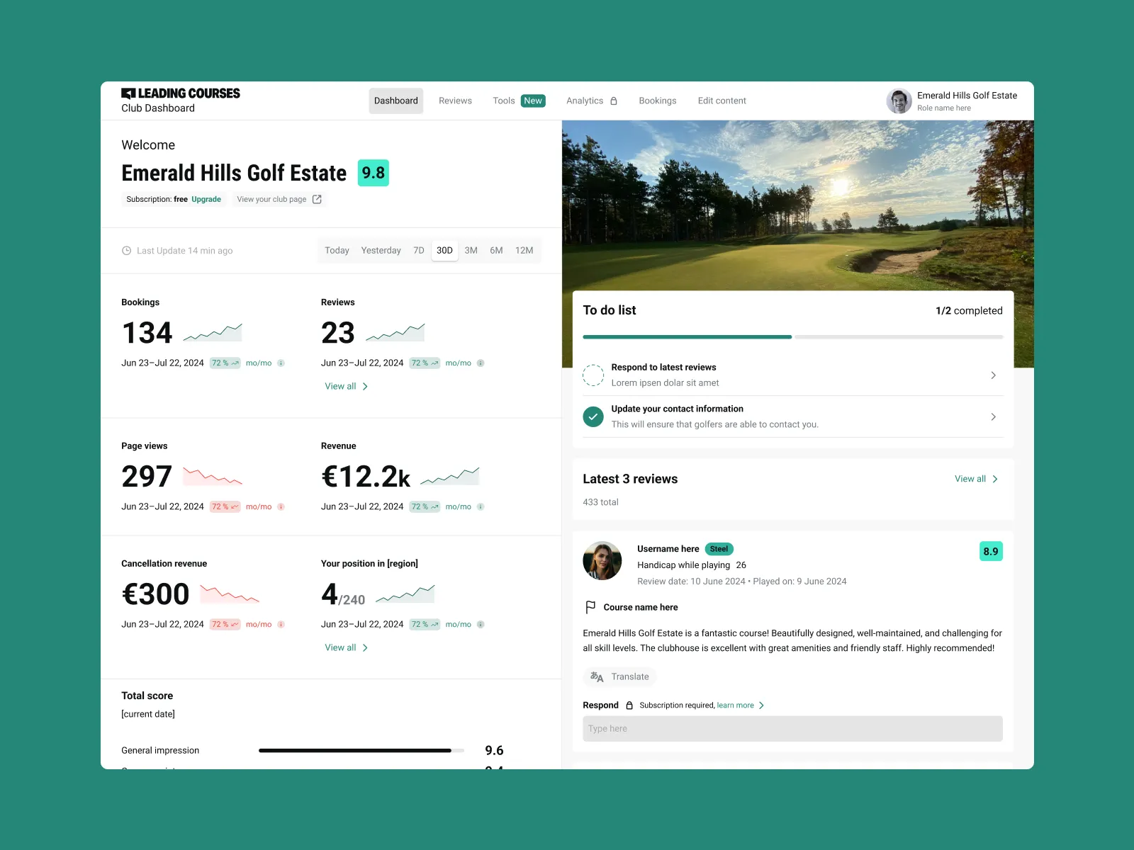 Club Dashboard - 1